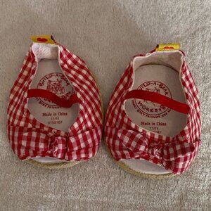 Build A Bear Gingham Red White Sandals With Bow Retro 50’s look